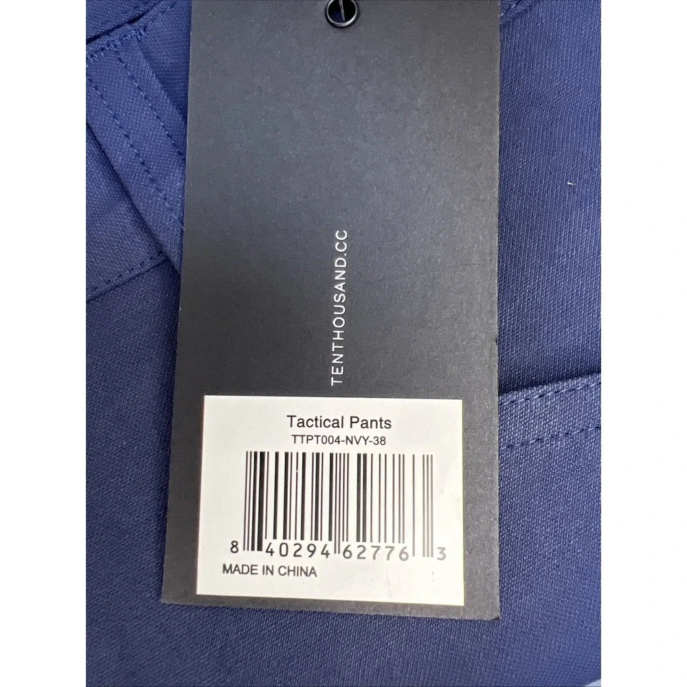 NWT Ten Thousand Tactical Pant 38 Navy TTPT004 Stretch Cotton Nylon Adjust Waist